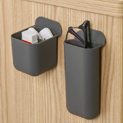 Adhesive stick on pen holder tube in grey or white, view 7