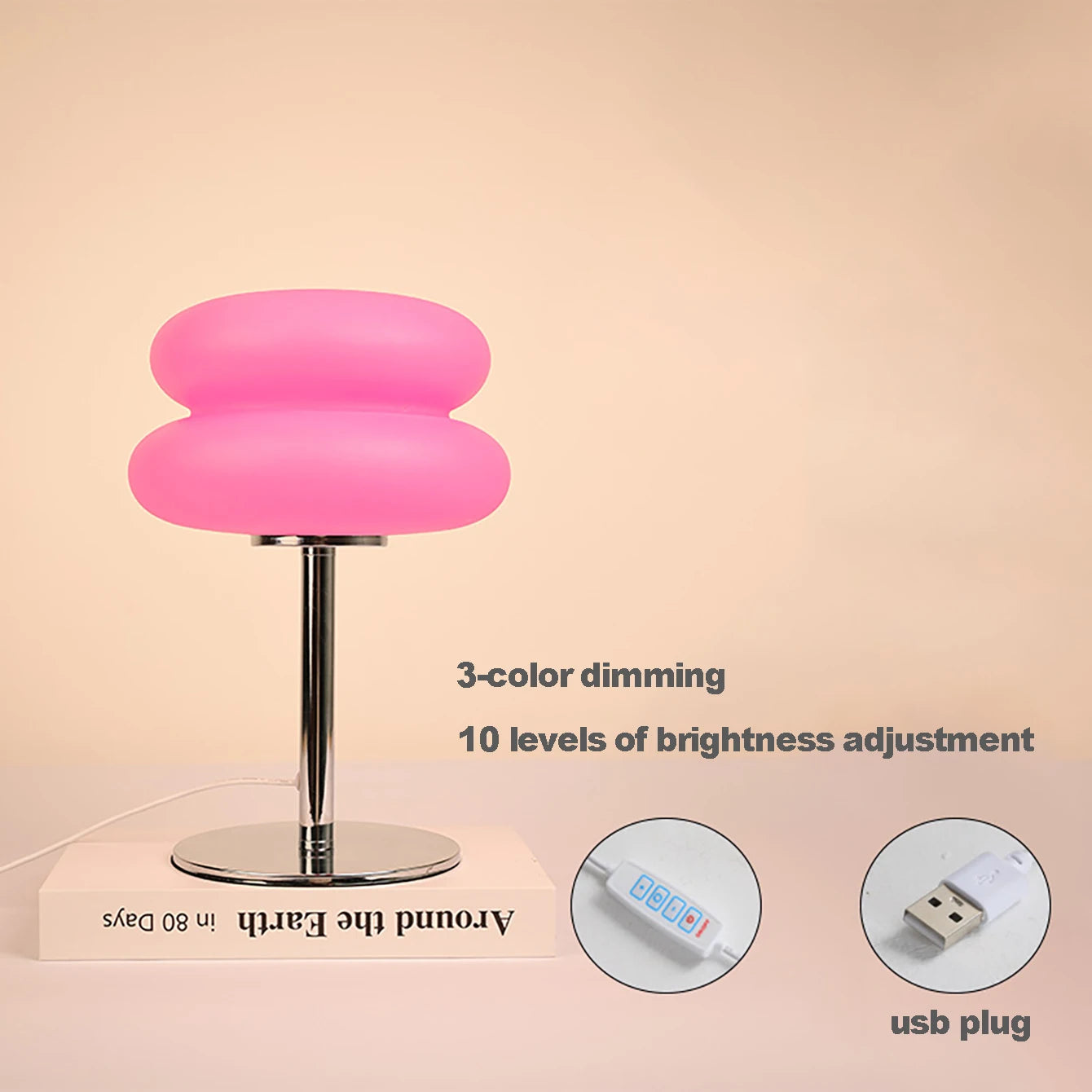 Mushroom lamp warm cool neutral light