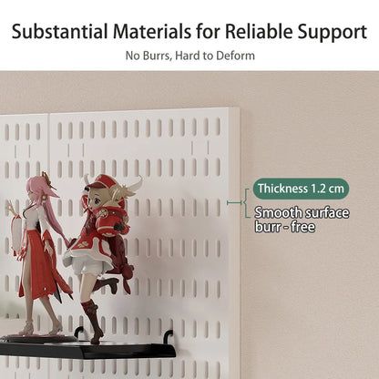 Wall pegboard with hooks, baskets and accessories, view 2