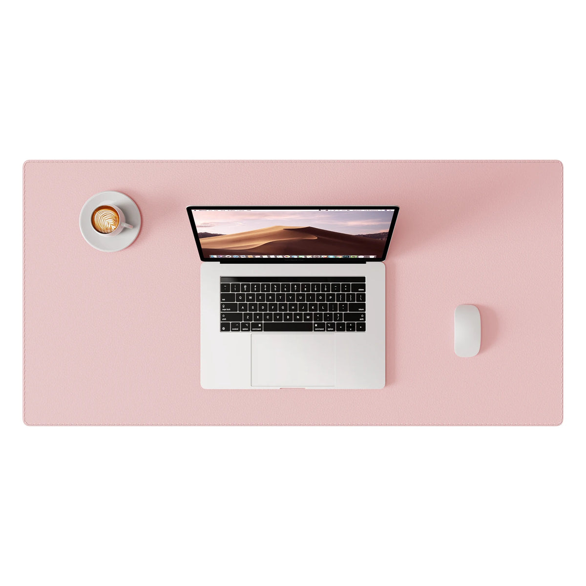 PU leather desk mat with stitched edges, view 11