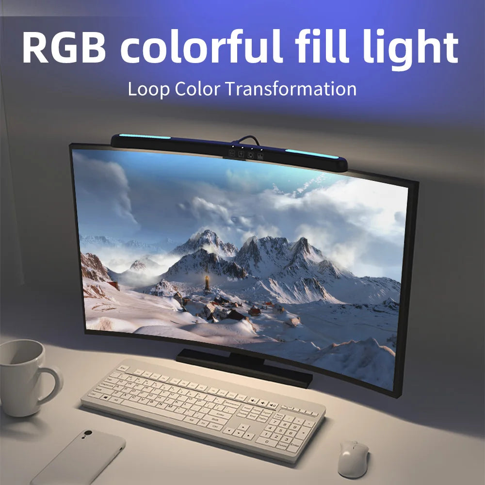 RGB monitor light with color temperature modes
