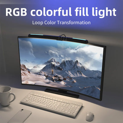 RGB monitor light with color temperature modes