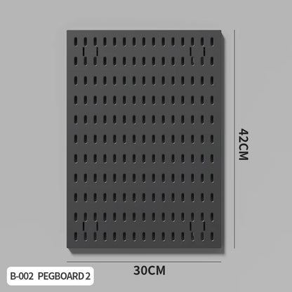 Black gaming pegboard wall organiser with holders, view 60