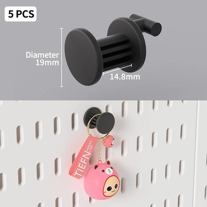 Black gaming pegboard wall organiser with holders, view 16