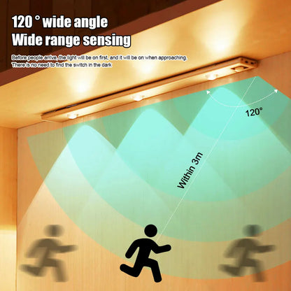 USB rechargeable 3-color motion sensor light