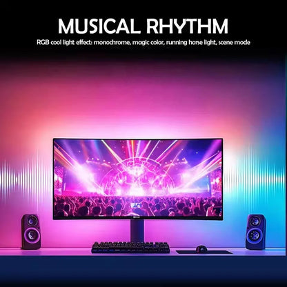 RGBIC LED strip gaming setup atmosphere