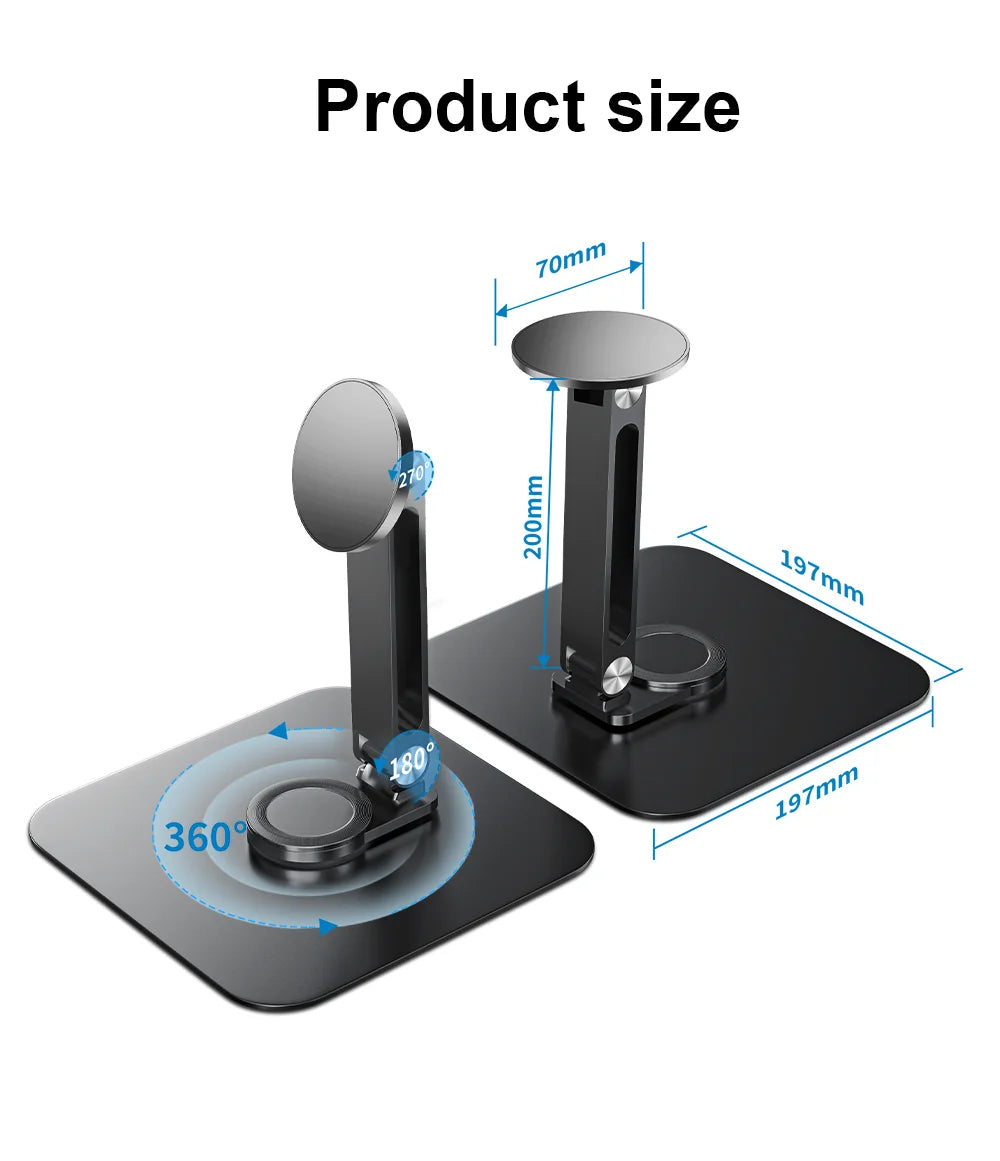Aluminium portable monitor stand with rotating base, view 9