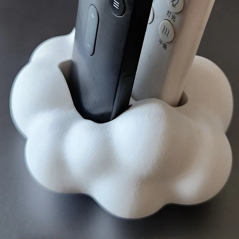 Black 3D printed cloud organiser living room