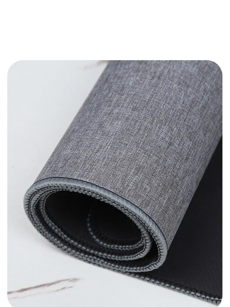 Thick cotton and linen desk mat, view 3