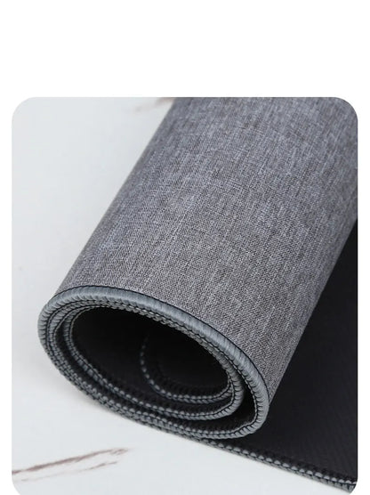 Thick cotton and linen desk mat, view 3