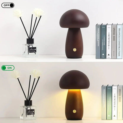 Rechargeable mushroom lamp cordless portable use
