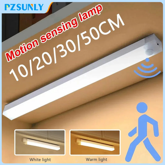 Wireless motion sensor LED night light with Type C rechargeable battery - front view