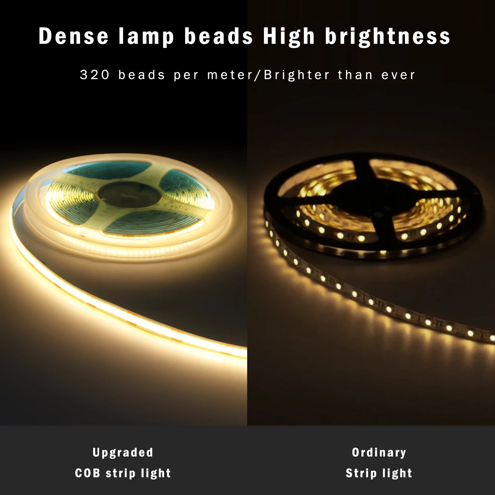 320 LEDs per metre dotless COB light detail