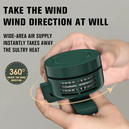 Bladeless Mini USB Rechargeable Fan Portable Clip-On Neck Hanging Personal Cooling Fan for Home, Office & Travel