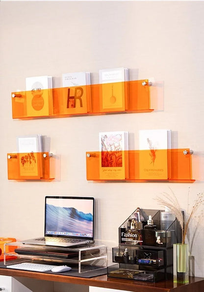 Professional acrylic brochure rack in color 6