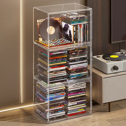 Clear acrylic display cabinet for books and albums, view 2