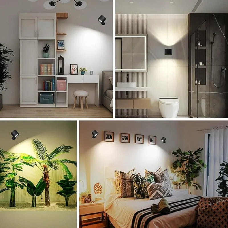 Rechargeable LED wall light touch control