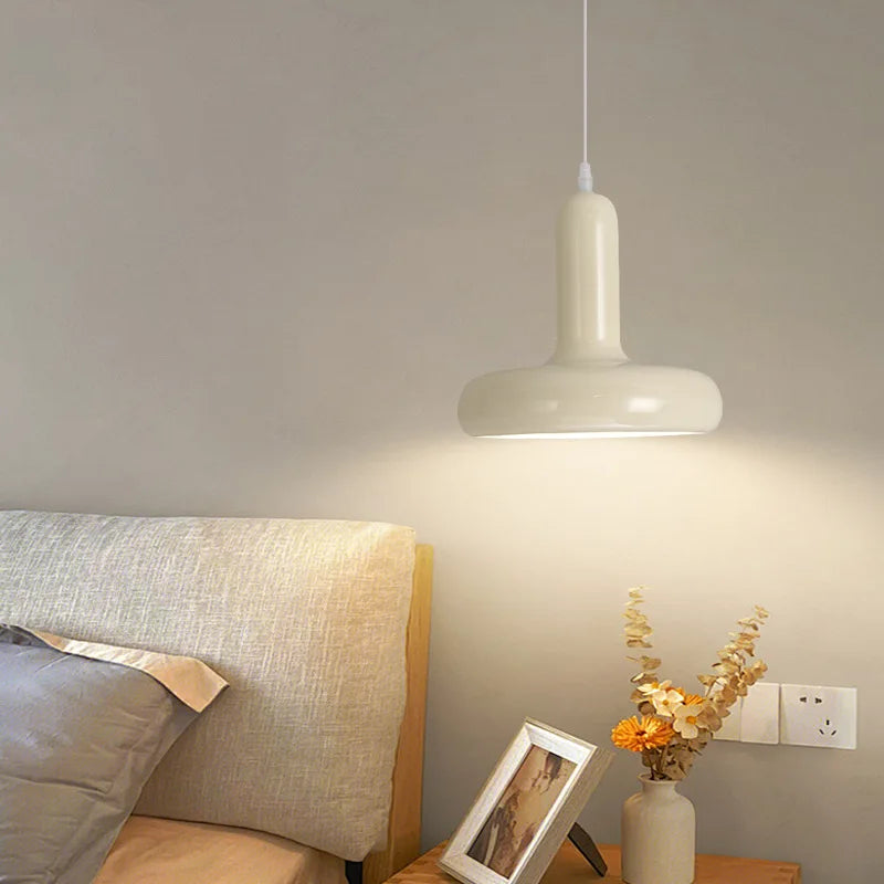 Bedside Pendant Light, 3-Color Dimmable Mushroom Lamp