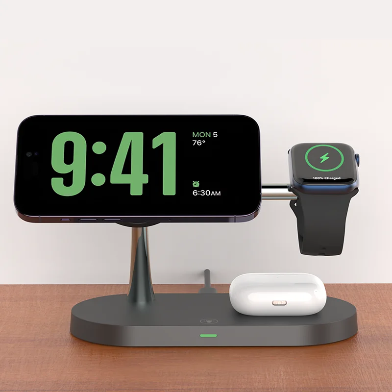 3 in 1 magnetic wireless charging station