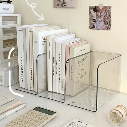 Clear U shaped book stand for books and A4 files