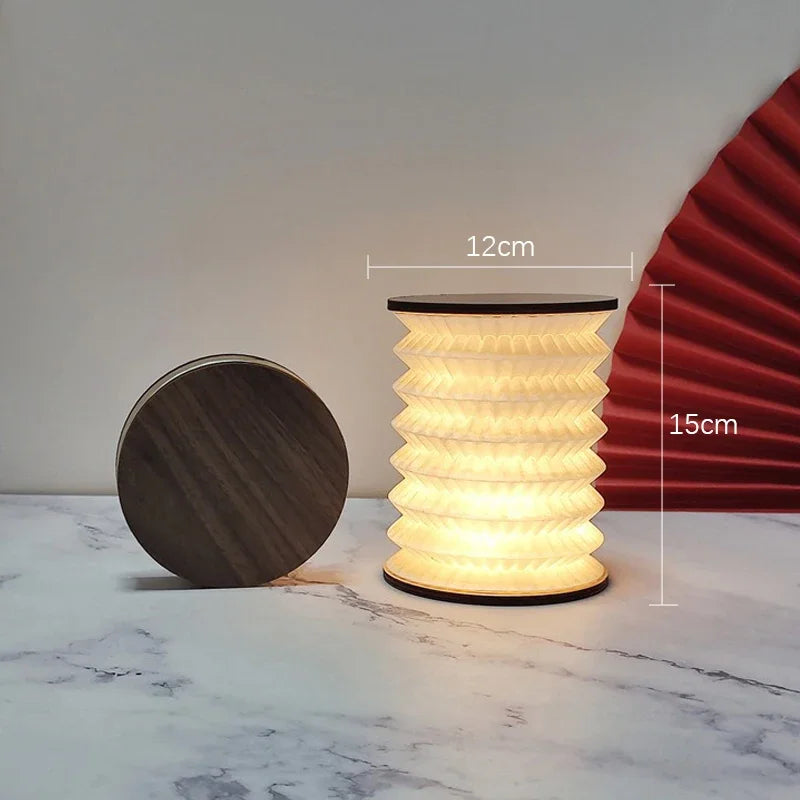 Cordless lantern light used in a tent