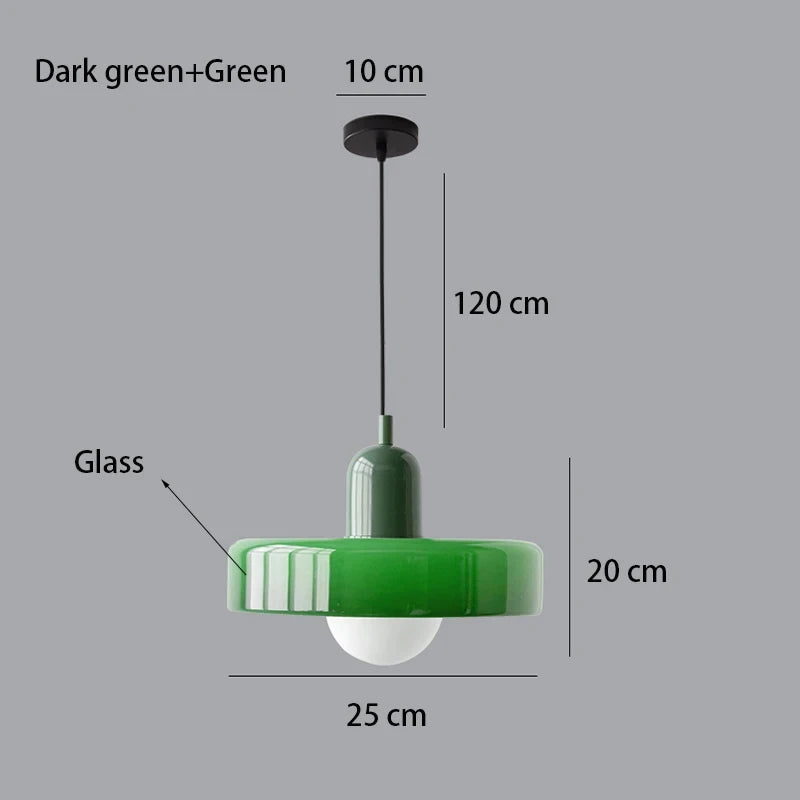 Bauhaus glass pendant light cafe bar atmosphere
