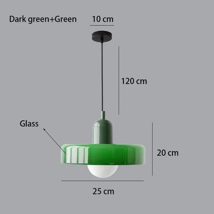 Bauhaus glass pendant light cafe bar atmosphere