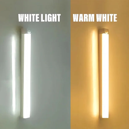 Compact rectangular LED motion sensor light for cabinet and wardrobe installation