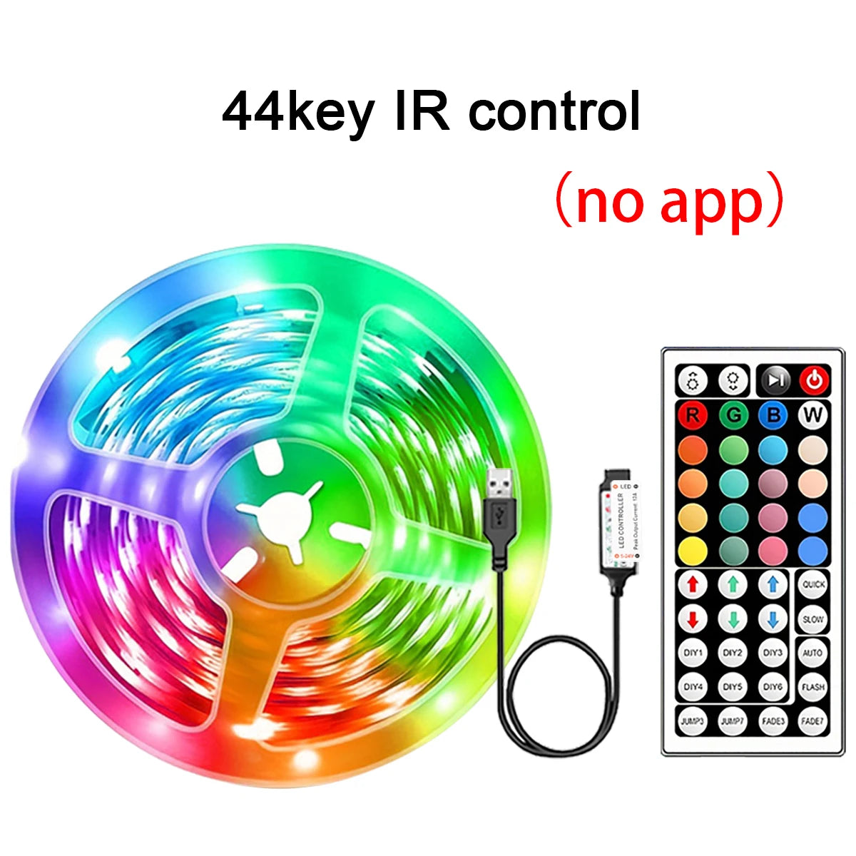 RGB LED tape lights bedroom wall decoration