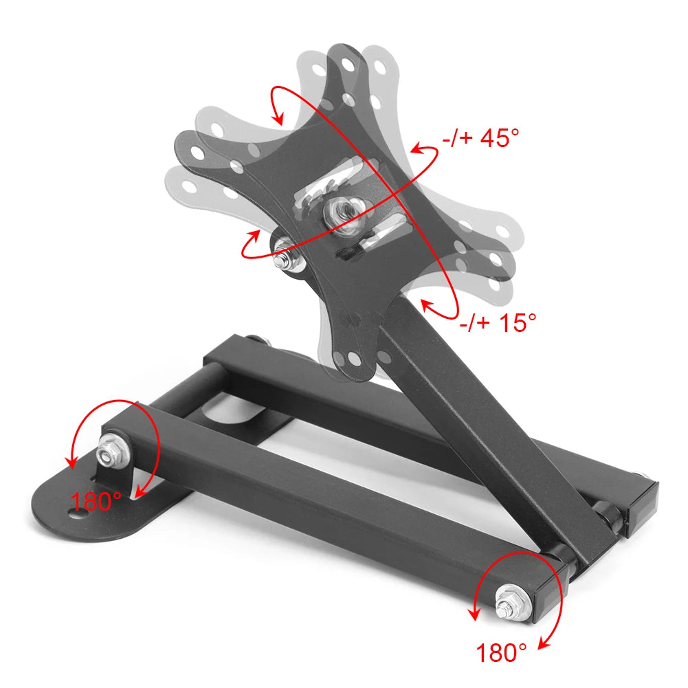 Black retractable TV wall mount bracket, view 3