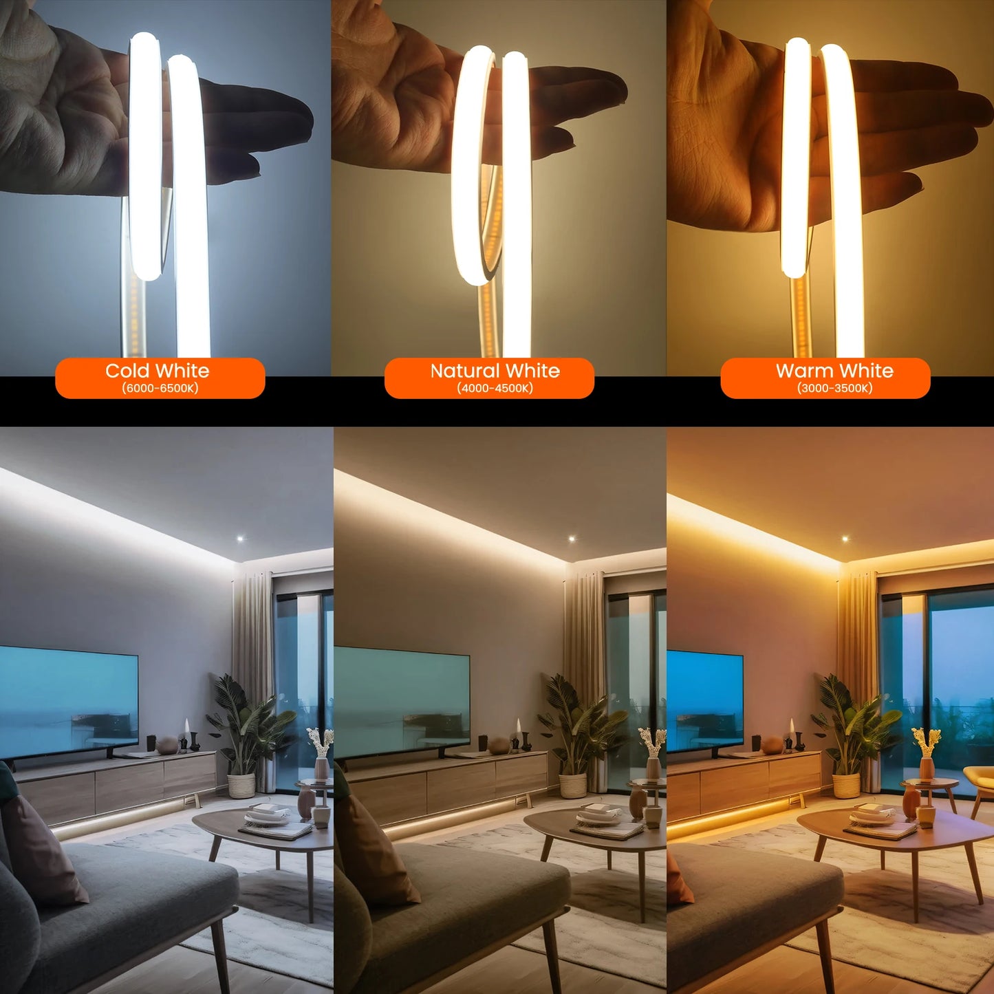 IP65 waterproof COB strip for outdoor lighting