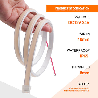 COB LED strip warm natural cool white options