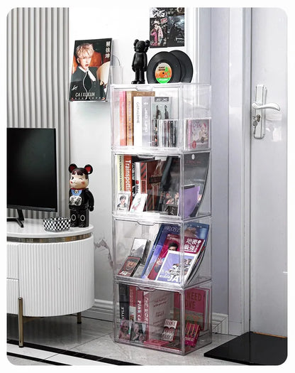 Clear acrylic display cabinet for books and albums, view 11