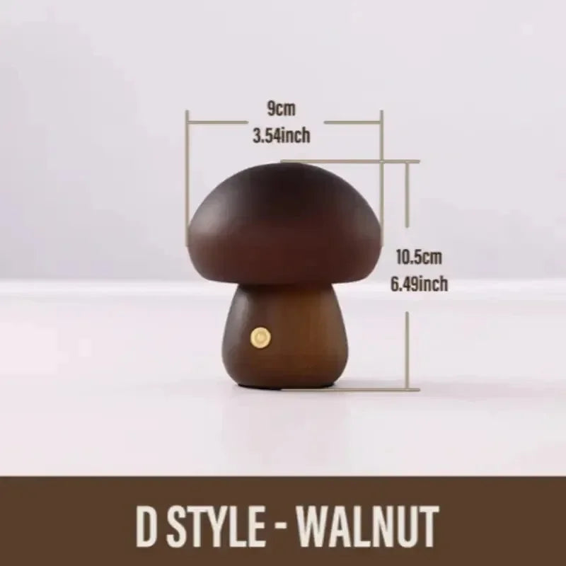Portable mushroom lamp outdoor garden table use
