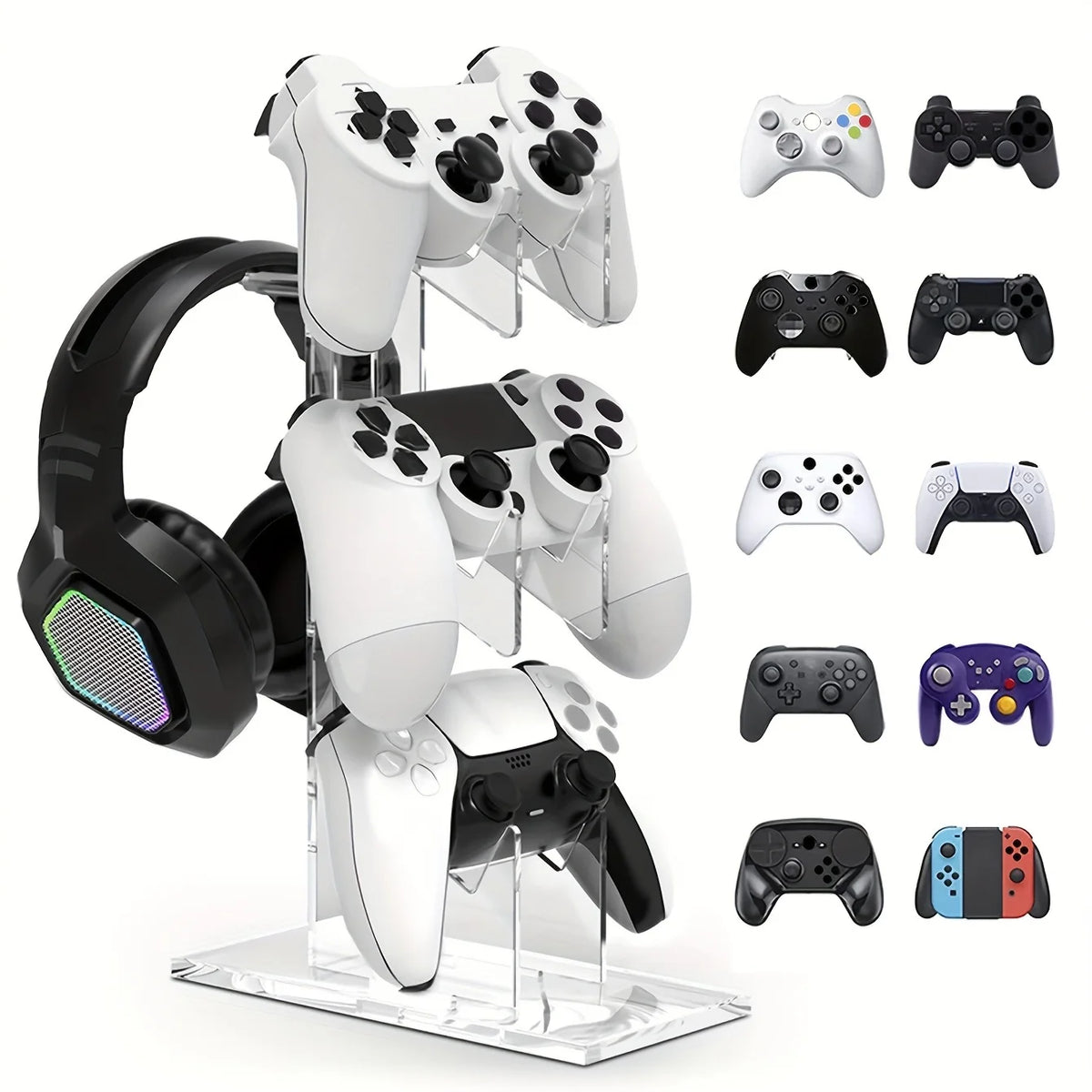 Three tier controller and headphone holder, view 10