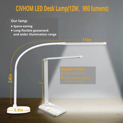 24 inch gooseneck lamp adjustable angle detail