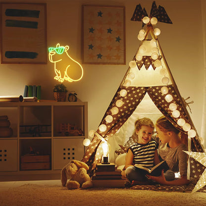 Capybara LED neon light bar wall art