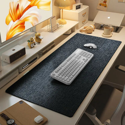 Thick cotton and linen desk mat, view 7