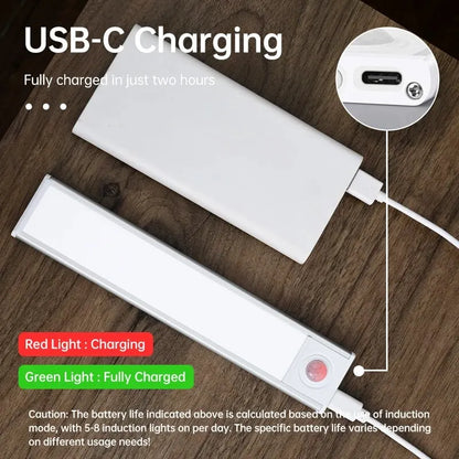 Bedroom motion sensor night light wireless LED strip lighting