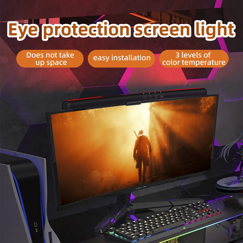 Stepless RGB desk lamp curved monitor light bar