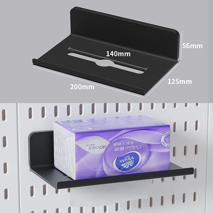 Black gaming pegboard wall organiser with holders, view 59