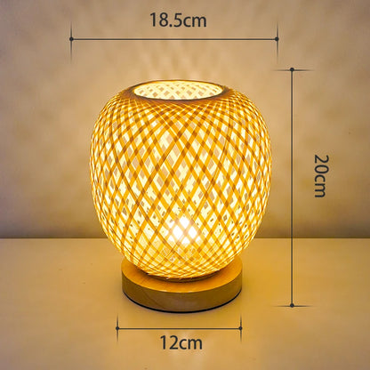 Warm white and cool white tones on the bamboo lamp compared