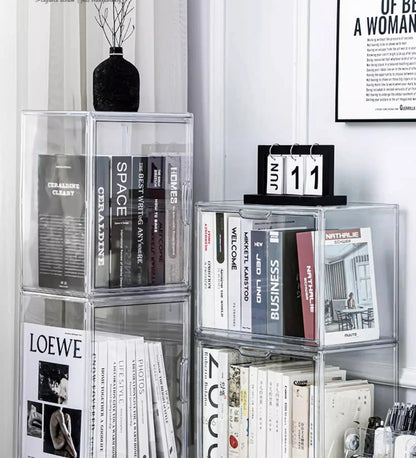Clear acrylic display cabinet for books and albums, view 7