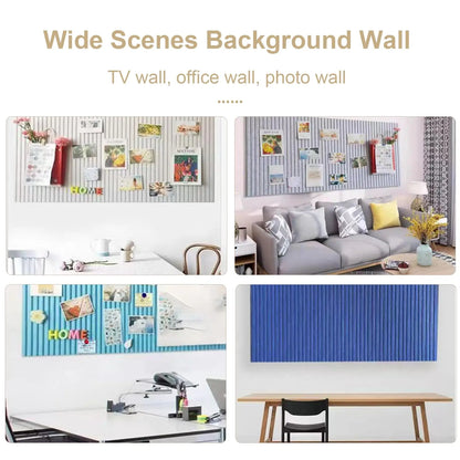 Felt pin board used as a photo display board in a bedroom