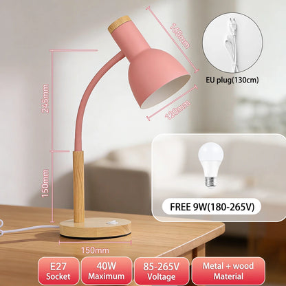 Anti slip base of the wooden desk lamp